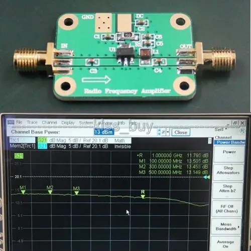 Новый 10 MHz 1500 MHZ 13dB усиление 27dBmLNA широкополосный Восстановленный усилитель