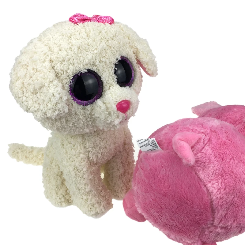 

TY Beanie Boos Animal Pig Dog Puppy Mouse Penguin Big Eyes Plush Stuffed Toys Soft Kawaii Cartoon Dolls Cute Gifts For Children