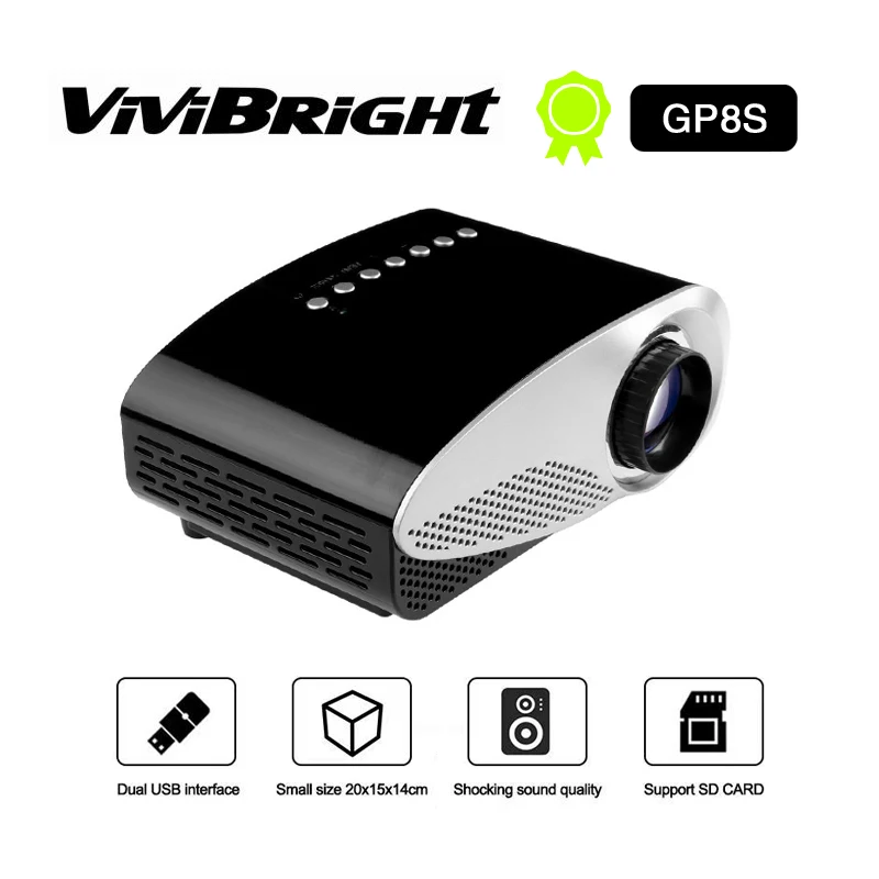

mini led 4k portable projector GP8S HD home cinema HDMI VGA AV Multiple interfaces projector