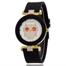 2017 Style Owl Model Luxurious Watches Ladies Costume Silicone Rubber Watches Relogio Feminino Quartz Watch Ladies’s Wristwatch