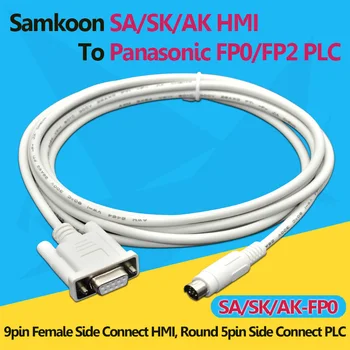 

SA/SK/AK-FP0 Suitable SAMKOO Series HMI Touch Panel Connect Panasonic FP0 FP1 Series PLC Programming Cable