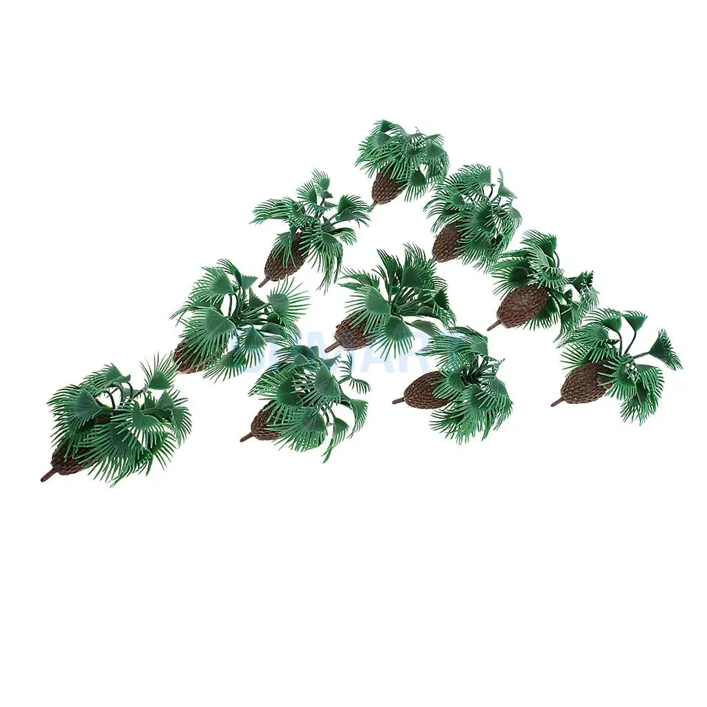 10x Palm Model Tree 6cm/2.36inch HO Scale for RR Garden Railroad Scenery DIY