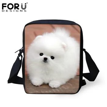 

FORUDESIGNS Cute 3D Pomeranian Pattern Women Crossbody Bags Luxury Brand Small Messenger Bag for Ladies Travel Shoulder Handbags