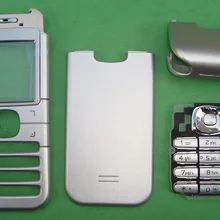 Полный корпус мобильного телефона Чехол клавиатура для Nokia 6030 черный серебристый