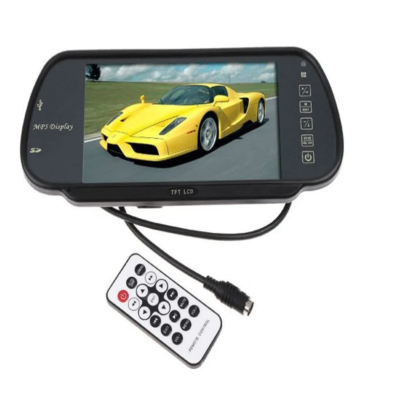 7'' Color TFT LED display Car Monitors Car Rear View Mirror Monitor