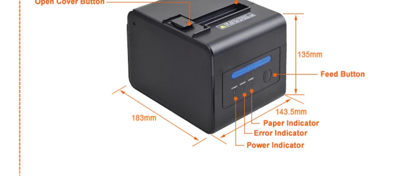 ISSYZONEPOS 80 мм тепловой кухонный принтер автоматический резак Максимальная скорость чековый принтер поддержка последовательной/USB/Ethernet Pos системы