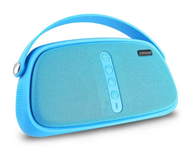 TOPROAD Портативный Bluetooth Динамик 12 Вт Беспроводной стерео Бас резонирующей коробки Динамик s сабвуфер Колонка Поддержка TF AUX FM радио USB микрофон - Цвет: Синий