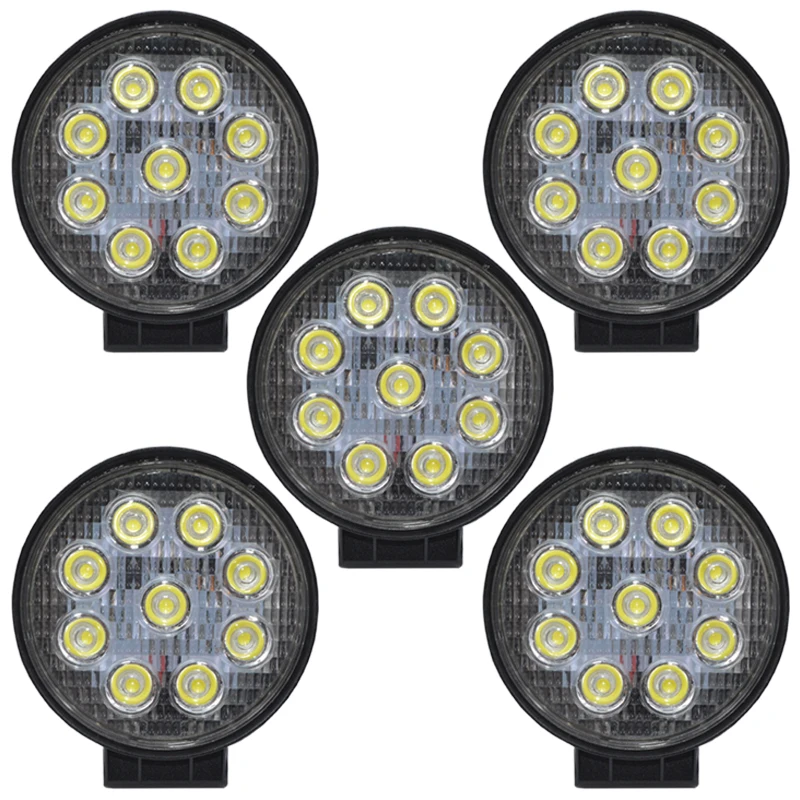 5pcs 4inch 27W led worklight spot flood offroad 9 led work light FOR