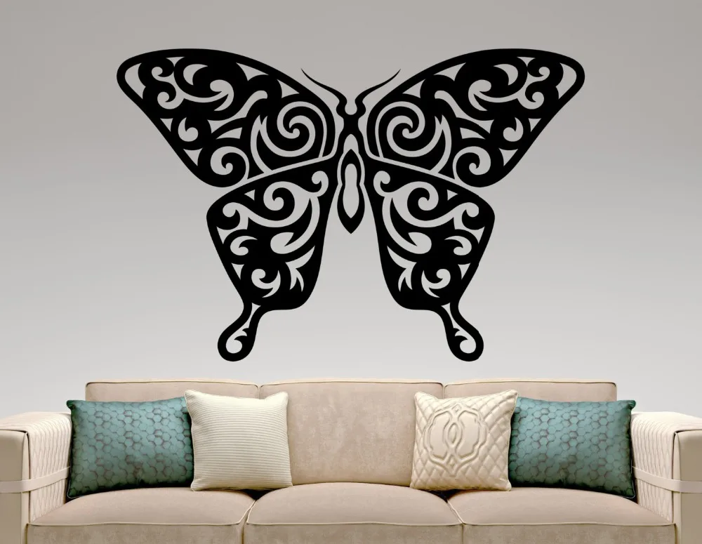 Hermosa Mariposa Pegatina Pared Diseno Especial Animal Plantilla