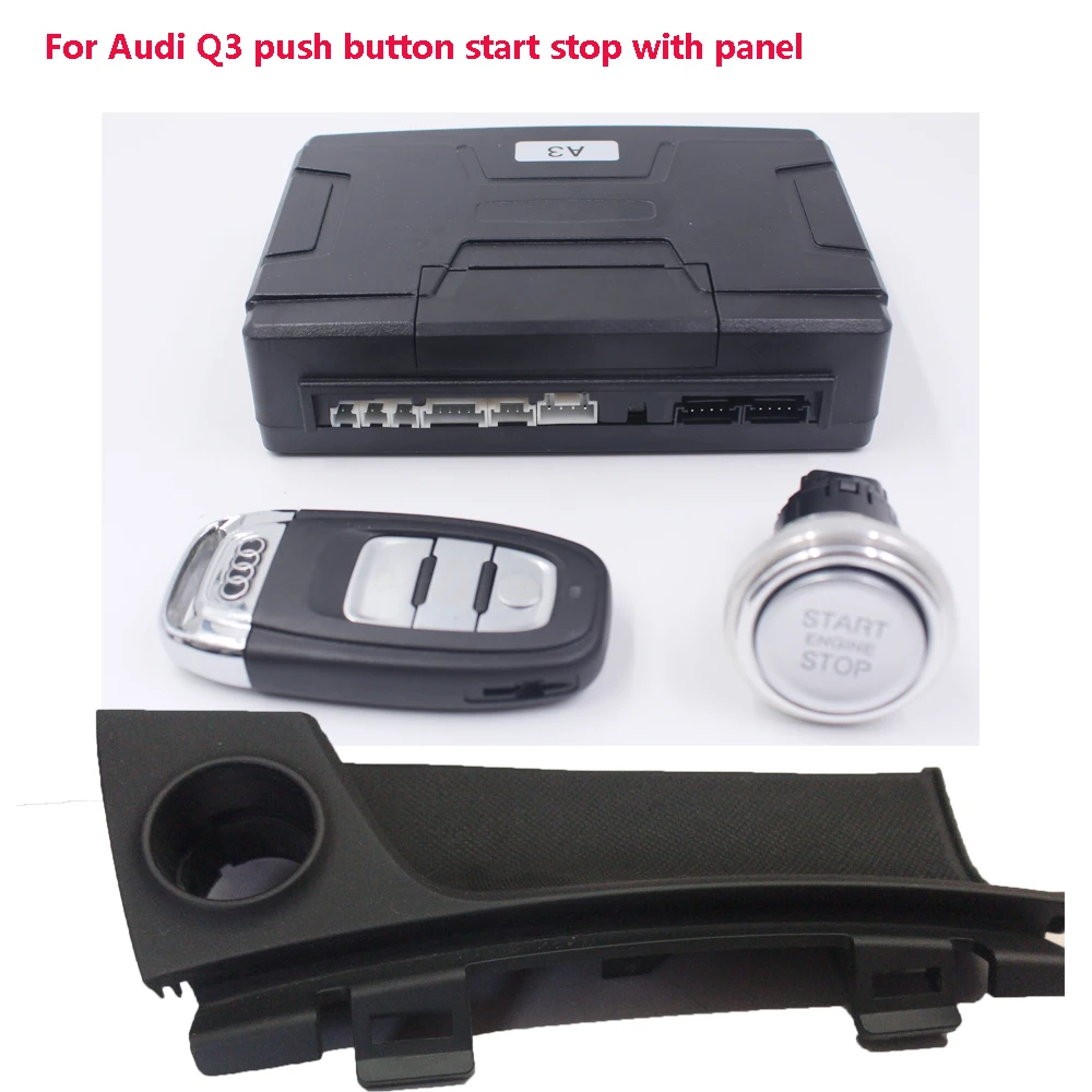  For Audi Q3/A3 Car add one push button Start stop system And Remote key start stop control system w