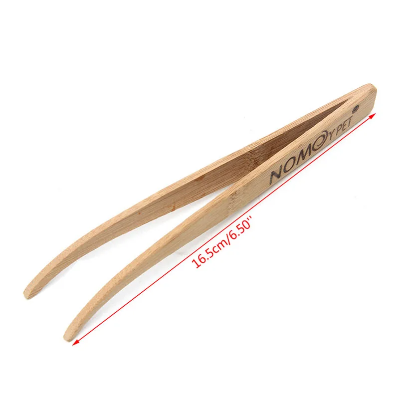 

Eco-Friendly Bamboo Tools Angled Reptile Terrarium Feeding Tongs Tweezers