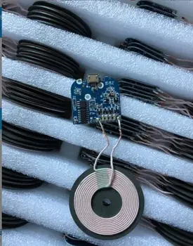

New Arrival Qi Wireless Charger PCBA Circuit Board Coil Wireless Charging Micro USB Port DIY UQIP25 Charging Accessories 32X31mm