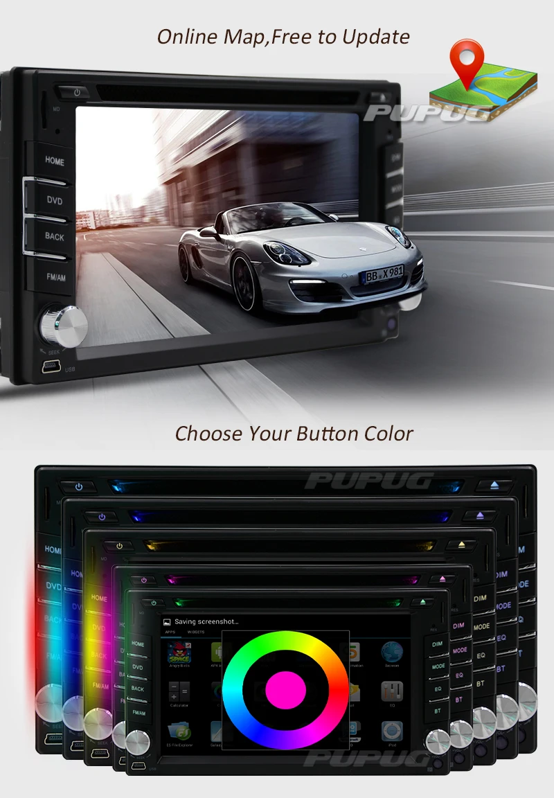Perfect Android 3G WIFI 6.2" Double 2DIN Car Radio Stereo DVD Player GPS Navi Bluetooth 5 Perfect Android 3G WIFI 6.2" Double 2DIN Car Radio Stereo DVD Player GPS Navi Bluetooth 5