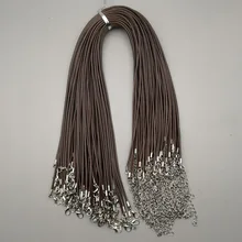 Мода 2 мм Глубокий кофеин застежка омаровый воск кожа цепи ожерелья веревка кулон для изготовления ювелирных изделий Шарм аксессуары
