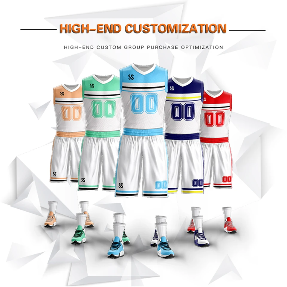 Изготовленный На Заказ Колледж баскетбольные формы, без надписей Для мужчин Молодежный Баскетбол форменные футболки шорты комплект спортивная одежда Костюмы "сделай сам"