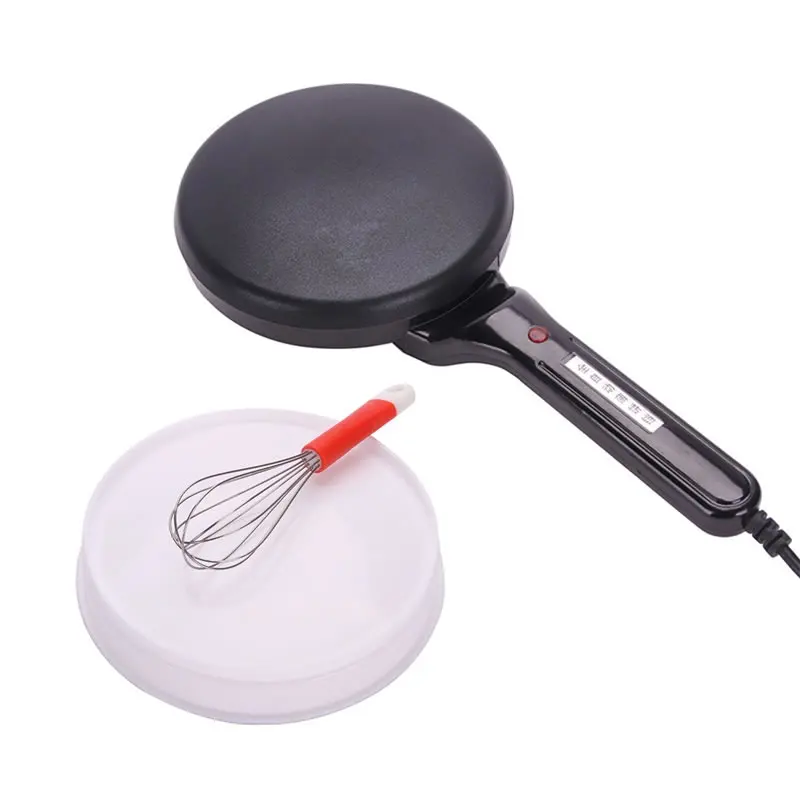 Crepe Maker with Whisk and Paste Container Electric Griddle Pancake Tortilla Press Pan Tortilla