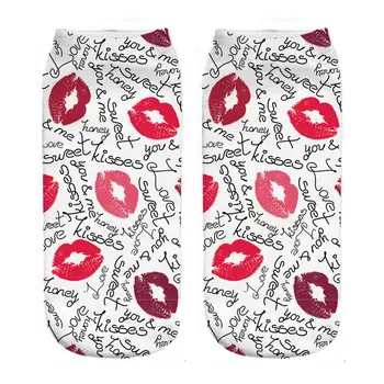 

RUNNING CHICK Lips honey 3d digital printing socks wholesales and dropshipping