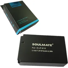 SOULMATE LP-E12 lithium batteries pack LPE12 Digital Camera Battery LP E12 For Canon EOS M M2 100D Kiss X7 Rebel SL1 EOSM2 EOS10