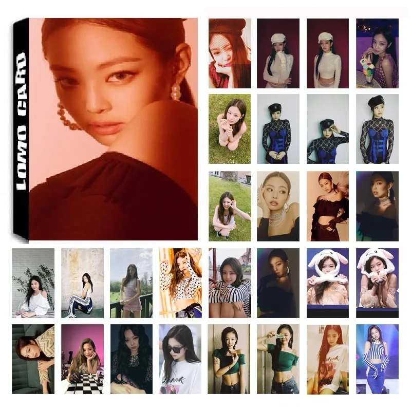 30Pcs/set Korean KPOP BLACKPINK Girls Jennie Kim Album Photo Card PVC s ...