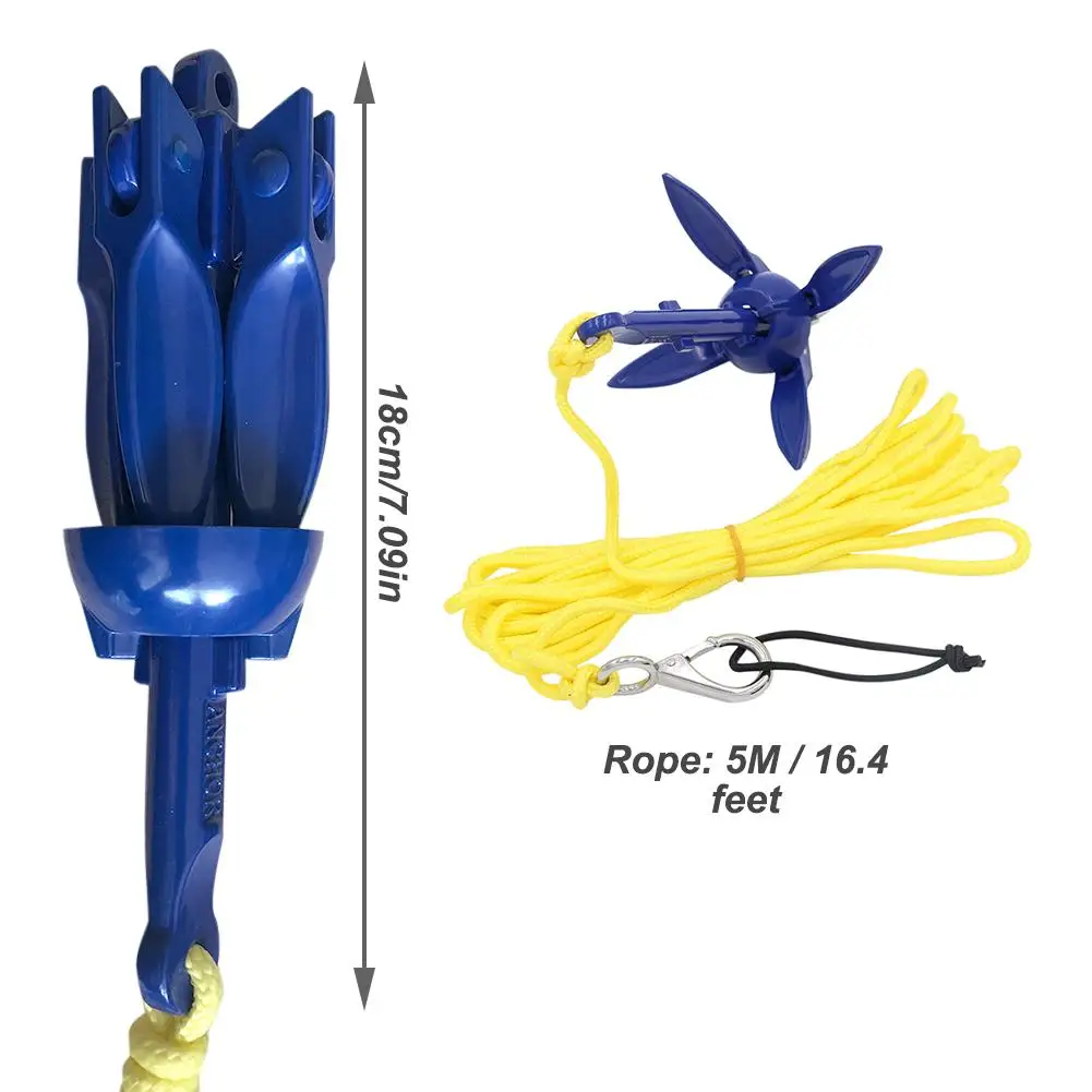 Гребные лодки складной якорь 4 зубца компактный Якорный буй комплект сумка морской Канат для каноэ байдарки парусники
