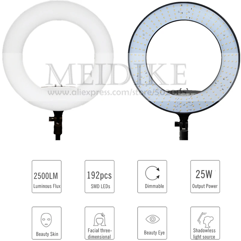 Yidoblo, FS-390II, белое кольцо, светодиодный светильник, био-цвет, макияж, красота, ногти, волосы, кожа, кольцо, светильник 192 светодиодный светильник s+ сумочка