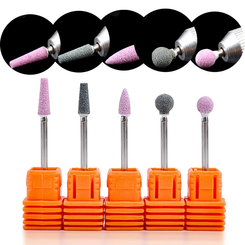 

Mayitr 5 Styles Nail Drill Ceramic Stone Nail Drill Bit Cuticle Clean Manicure Pedicure For Nail Art Tool