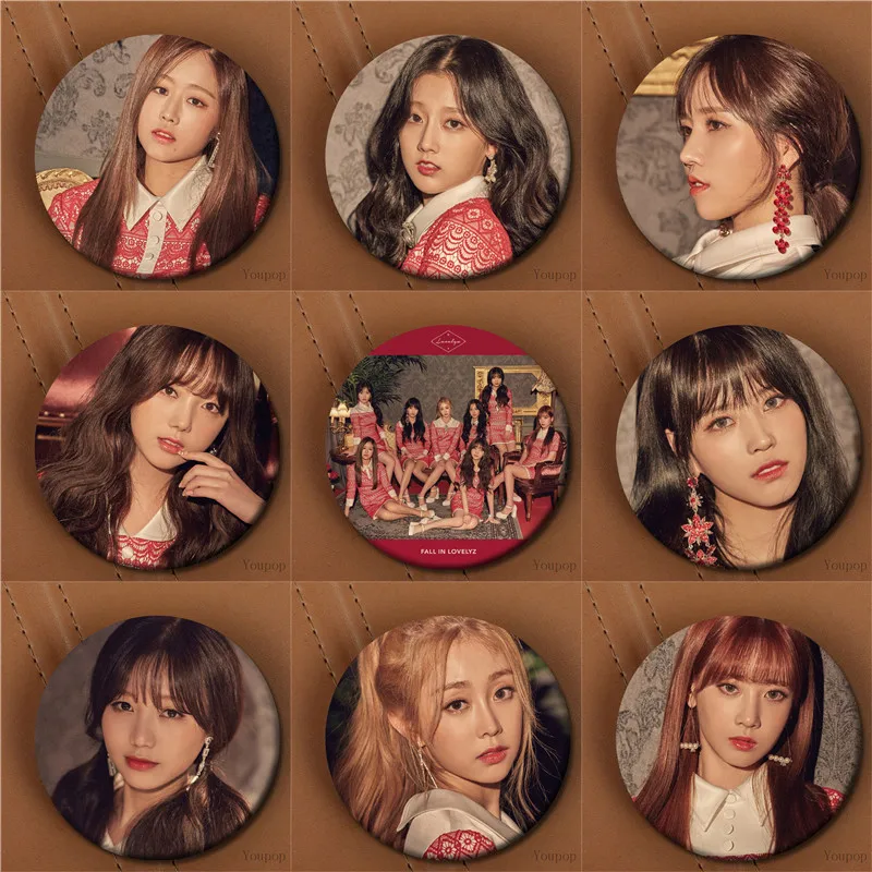 

Youpop KPOP Korean LOVELYZ DIARY 3rd Mini Album Fall In Lovelyz Photo 58mm Round Badge Pins Brooches For Clothes Hat Backpack