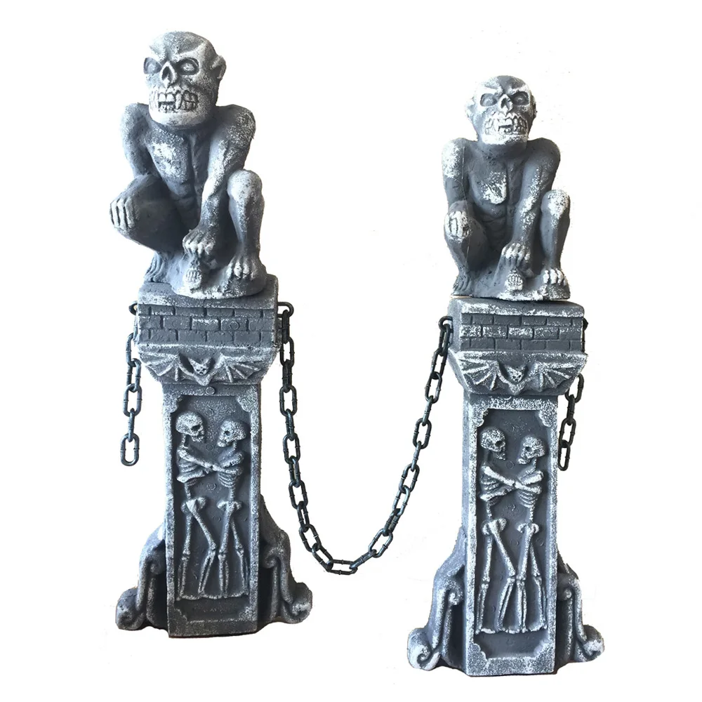 

80cm tall Halloween Stake with Chain Decoration Escape House Props Graveyard Halloween Decorations