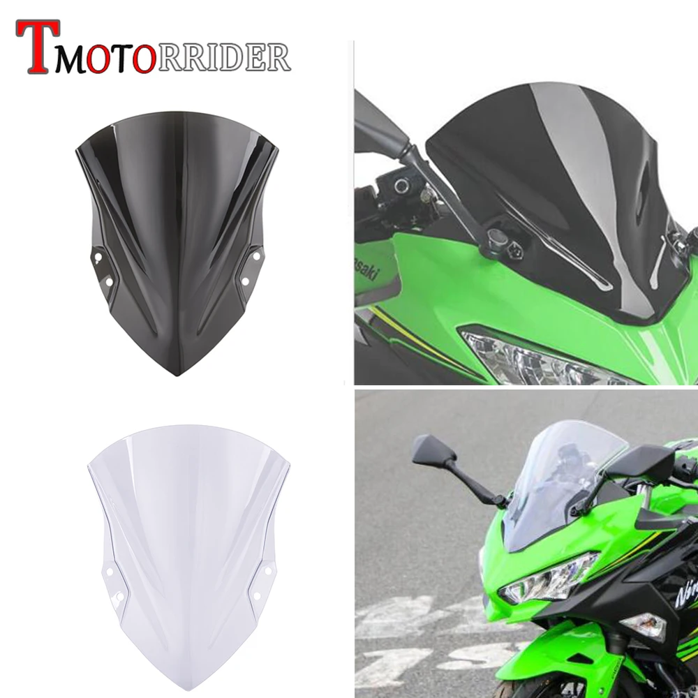Motorcycle Windshield WindScreen Shield ABS For Kawasaki ninja 400 2018-2019