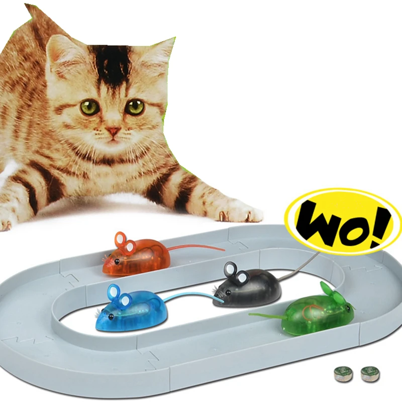 [MPK Store] Cat Toy, Dual Battery Powered Electric Mouse Toys for Cats and Kittens, Optional Running Track Available