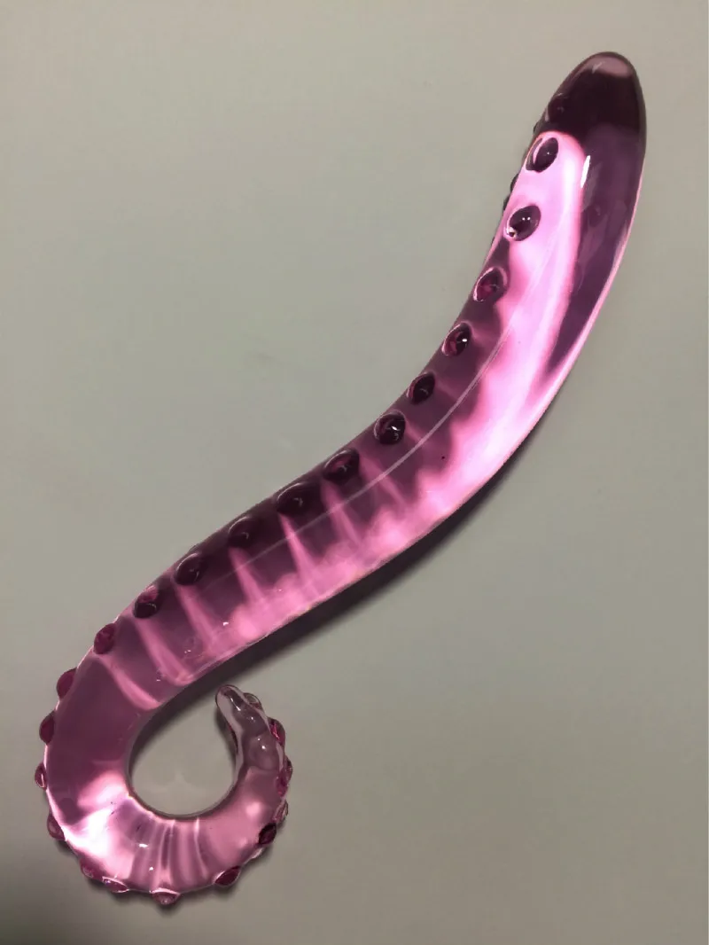 Розовый в форме морского конька стеклянный фаллоимитатор Pyrex искусственный