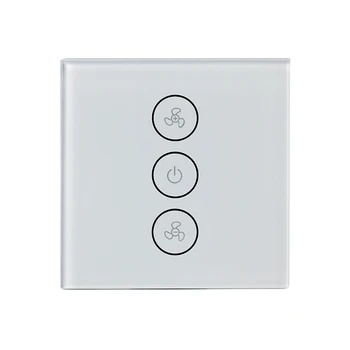 

Voice Control WIFI Smart Wall Switch US Standard Ceiling Fan Controller Touchs Speed Switch Panel Work with Alexa Google Home