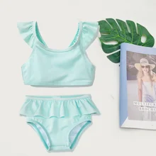 Купальник для девочек; раздельный купальник; цельный раздельный купальник принцессы