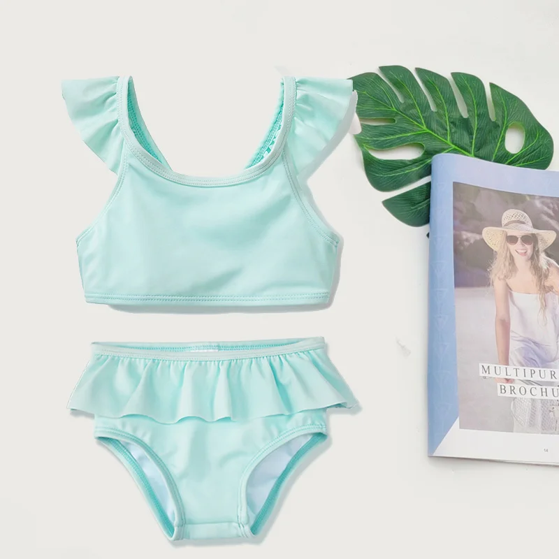 

Girl's swimsuit split swimsuit pure split princess swimsuit