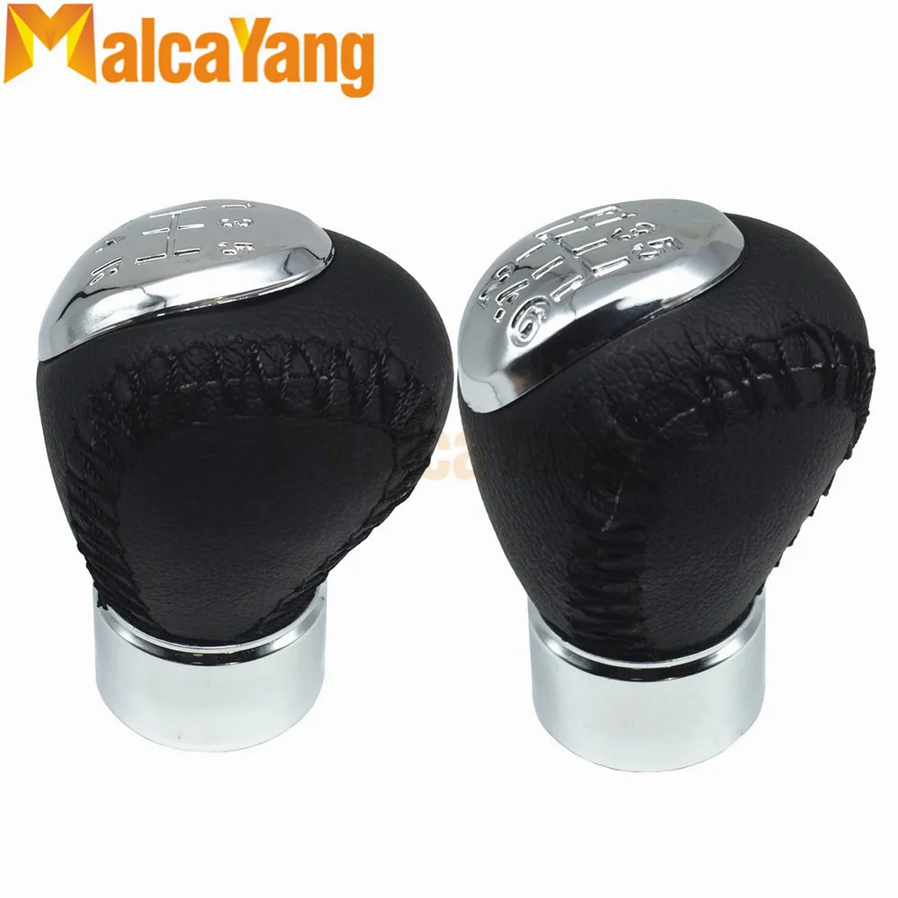 

For Mazda 6 For Mazda 5 For Mazda 3 Gear Head Black Leather 5 6 Speed Manual Transmission Gear Shift Knob