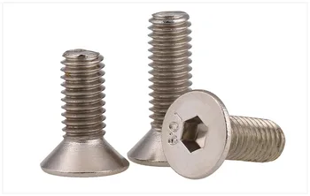 

DIN7991 10.9 carbon steel countersunk head M5 M6 M8 screws bolts Nickel plating flat head screws Hex socket screws