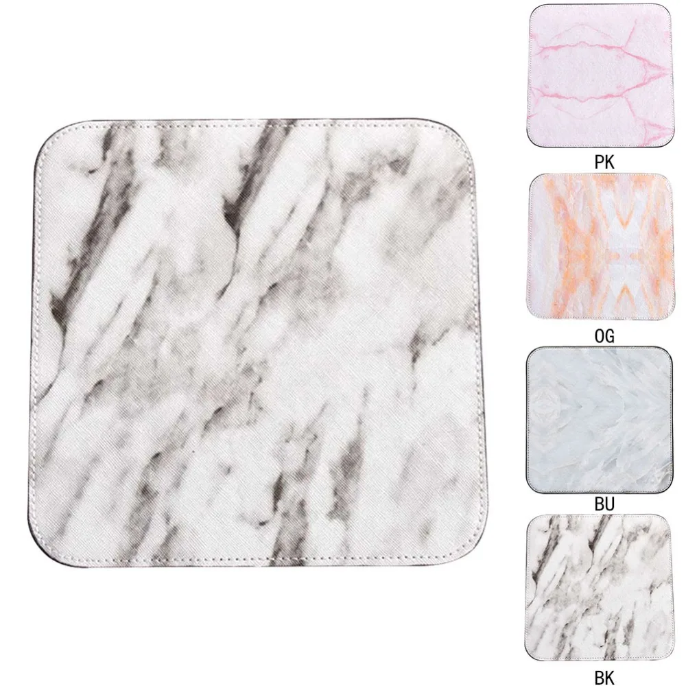 

20*20cm Beautiful PU Computer Mouse Pad Soft Natural Pink mousepad Marble Series Mice Pad Square Gaming Mouse Pads