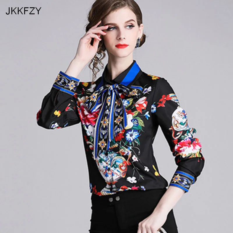 JKKFZY 2018 Autumn Winter New Ladies Long Sleeve Tops Turn-down Collar Shirt Women Shirt Elegant Casual Blouse JKKFZY 2018 Autumn Winter New Ladies Long Sleeve Tops Turn-down Collar Shirt Women Shirt Elegant Casual Blouse