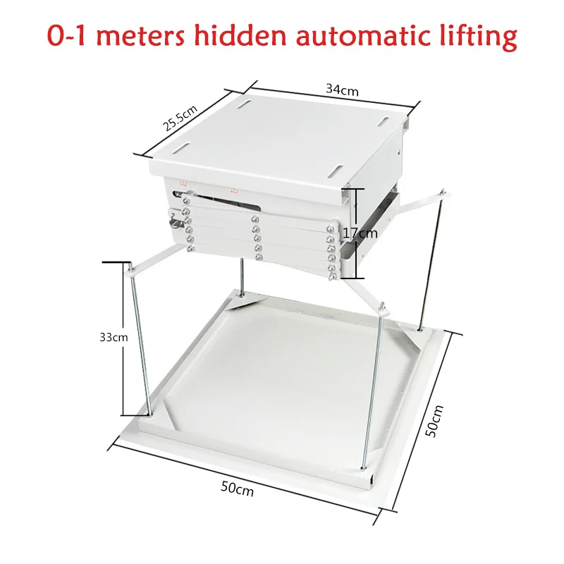 

2 m retractable projector shelf electric remote control hanger automatic lifting intelligent control bracket