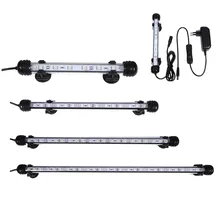 EUPlug Waterproof Iluminación Del Acuario Led Azul/Blanco de Luz LED 18/28/38/48 CM Pecera Clip de acrílico Lámpara de La Decoración con la Luz LLEVADA