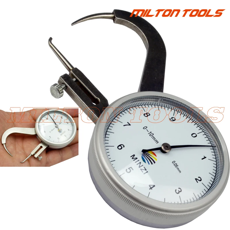 

Drop shipping 0-10mmx45mm dial thickness gauge tester meter dial caliper gauge 0-10mm 0.05mm Dial Snap Gauge Caliper