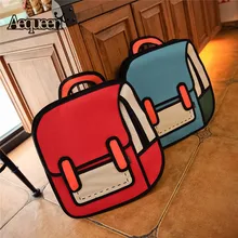 AEQUEEN 3D печать на холсте рюкзаки 2D рисунок мультфильм школа Back Pack сумка милые Студенческая школьная сумка женский рюкзак