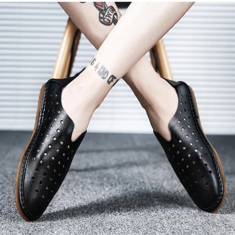merkmak Genuine Leather Men Loafers Men's Cow Leather Slip On Shoes Driving Moccasins Casual Shoes Male Flats Summer Loafer merkmak Genuine Leather Men Loafers Men's Cow Leather Slip On Shoes Driving Moccasins Casual Shoes Male Flats Summer Loafer