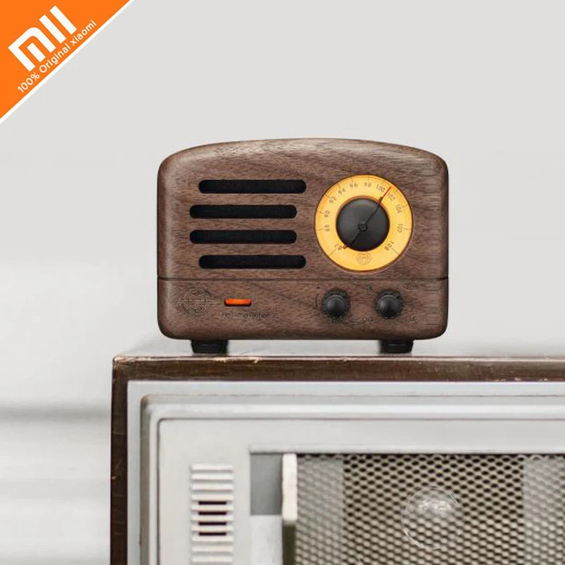 

Original xiaomi mijia Elvis FM Bluetooth Portable Speaker Mini Radio Retro Radio Tweeter Log Audio Mini Office Player Smart Home