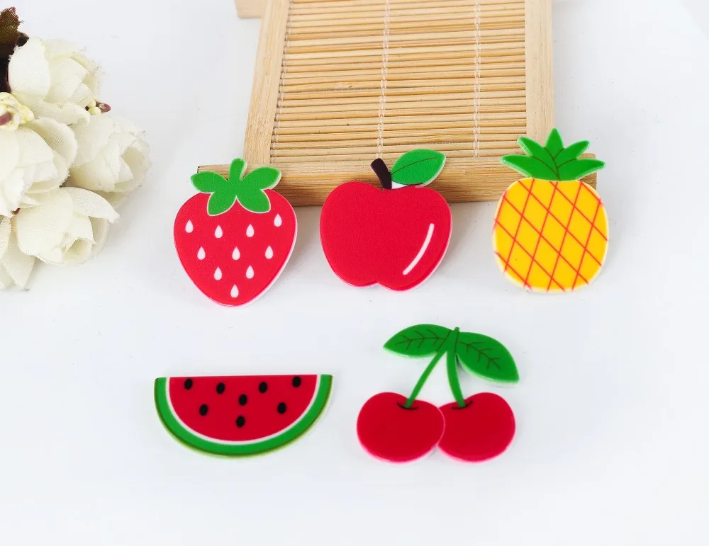 

10pcs/lot DIY resin cabochons accessories flat back resin planar fruit