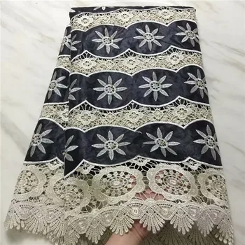 

Bazin riche brocade 2018 african bazin riche fabric latest african guipure lace with beads black nigerian cord lace 5+2yards/lot