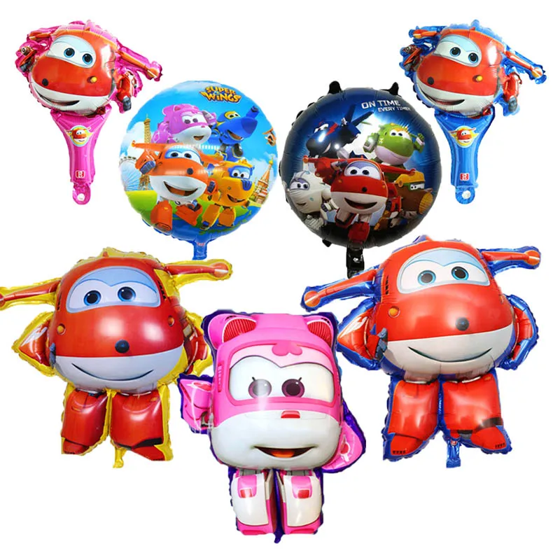 10 шт. воздушный шар из фольги Super Wings 18 ''SuperWings globos Jett, Гелиевый шар, украшения для дня рождения, детские игрушки, воздушные шары