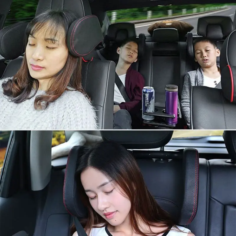 

Car Rear Headrest Car with Sleep Aids Side by Side Protection Cervical Vertebra Neck Pillow Child Safety Seat Leather Car U-Shap