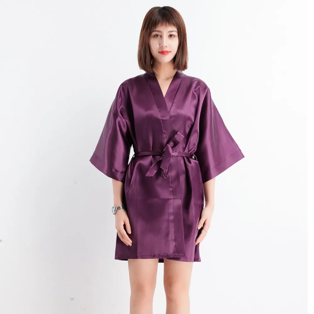 Hot Sale Women Faux Silk KIMONO Robe Gown Summer Vintage Print