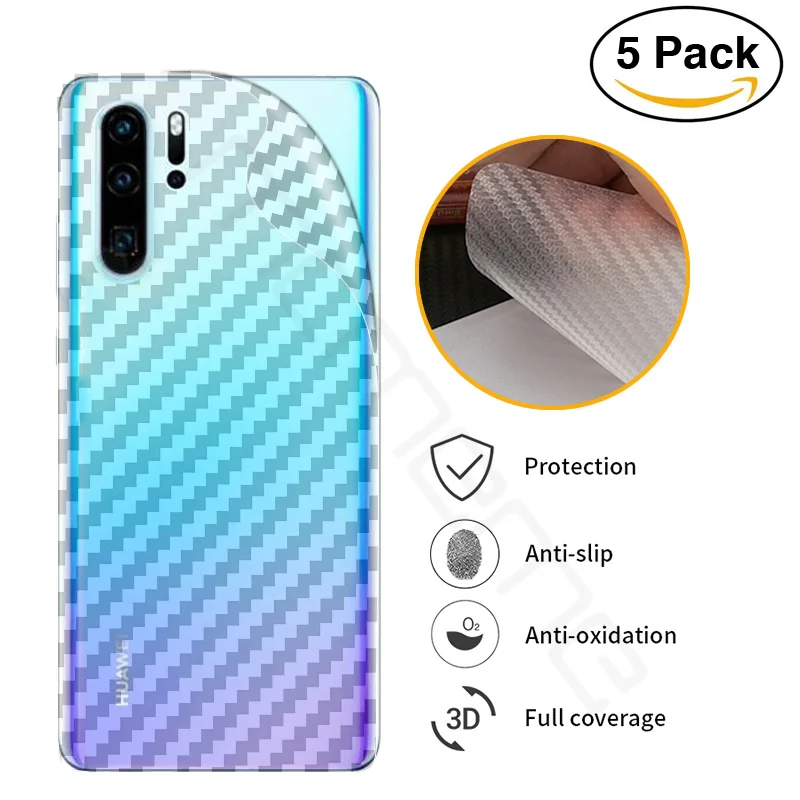 

5pcs 3D Carbon Fiber Screen Protector Film rear For Huawei P30 lite Pro coverage and full protection For Huawei P 30lite 30Pro